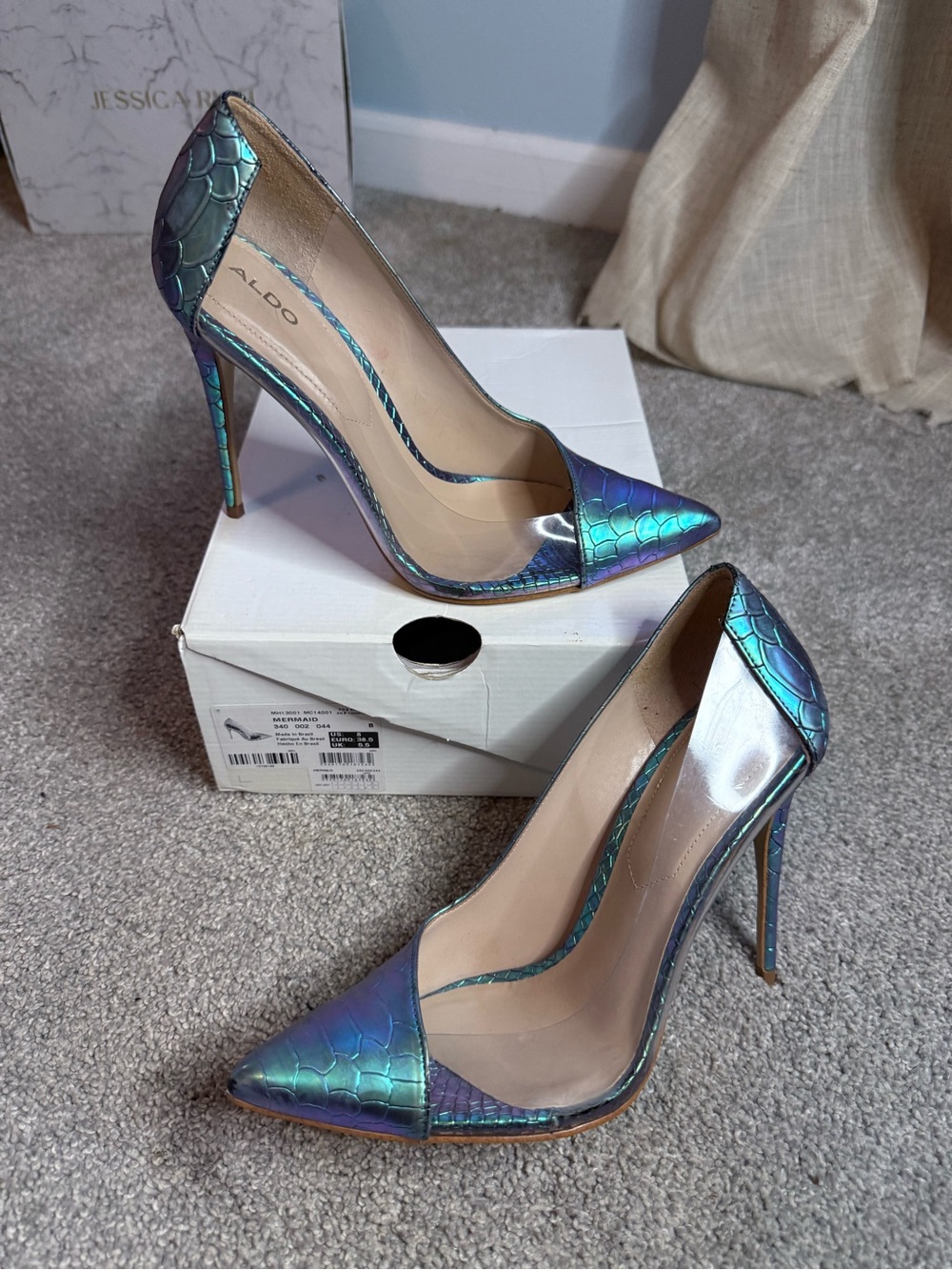 ALDO Iridescent Teal-Purple Pointed-Toe Stiletto Pump